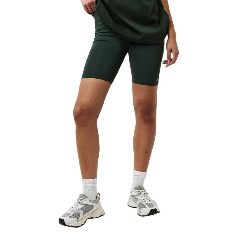 USA Pro Womens/Ladies Jersey Logo Slim Cycling Shorts / Khaki - Picture 3 of 3